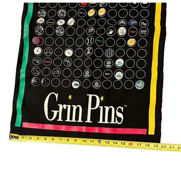 Vintage 1990s American Girl Pleasant Company Grin Pin Banner Black and 30 Pins - Picture 4 of 6